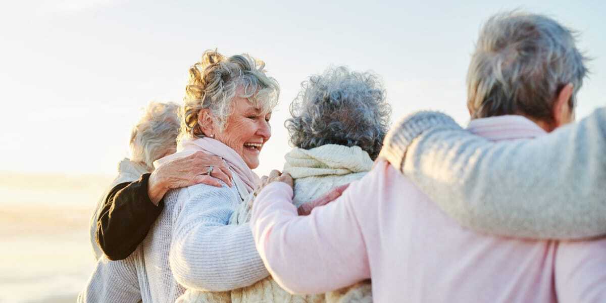 residents playing cards